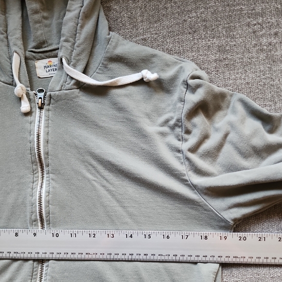 Marine Layer Women’s Sage Green Full Zip Hoodie Sweatshirt | Medium - Picture 8 of 12